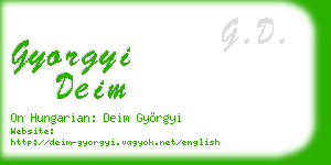 gyorgyi deim business card